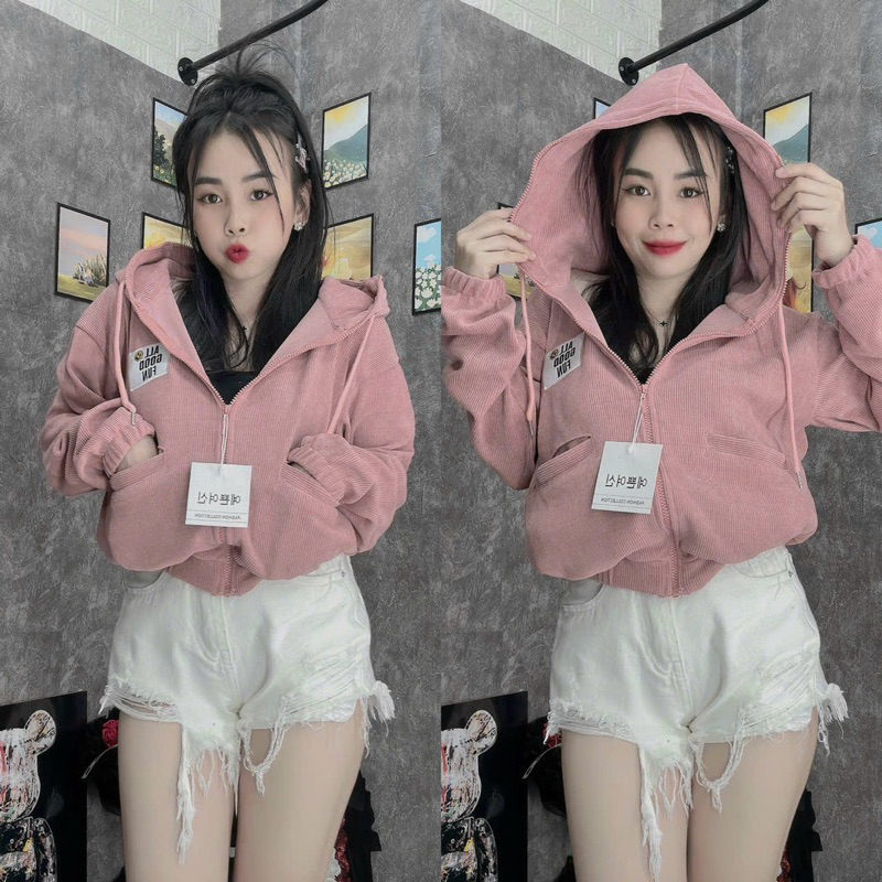 Áo Khoác Len Gân Tăm logo all good fun freesize