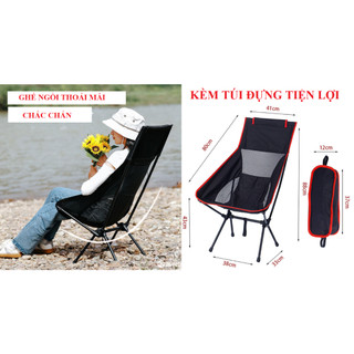 Ghế gấp gọn full nhôm cắm trại, dã ngoại, câu cá, Ghế xếp dã ngoại - ghế du lịch phượt câu cá - Ghế camping