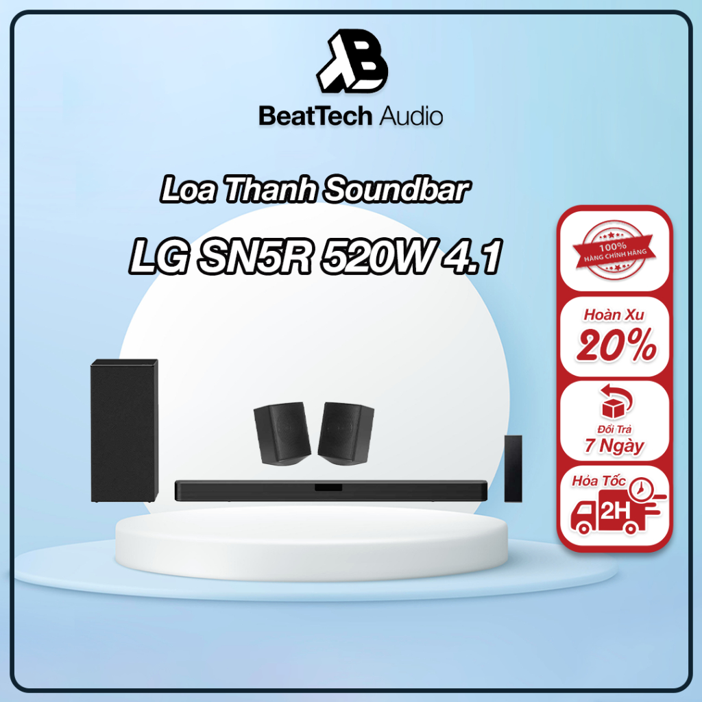 Loa thanh soundbar LG SN5R 4.1 520W hàng cao cấp chính hãng 100% bảo hành 12 tháng