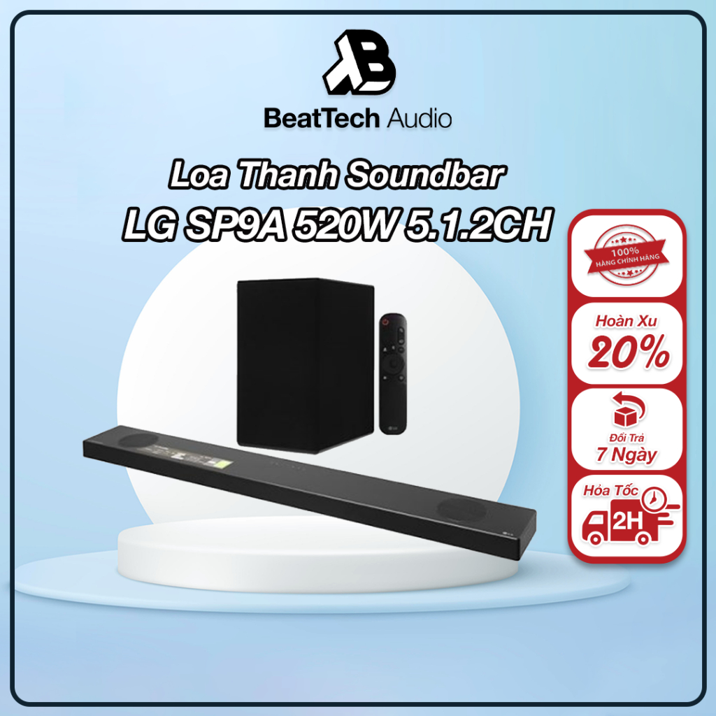 [Mã 159ELHA80K giảm 8% đơn 400K Loa Soundbar LG SP9A 5.1.2 520W Hires Audio - Mới 2021 Hàng Chính Hãng 100% Bảo Hành 12T