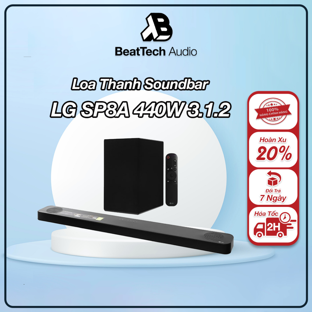 Loa thanh Soundbar LG 3.1.2 SP8A 440W Chính hãng