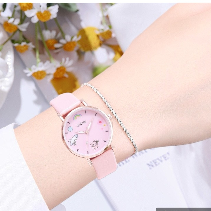 Đồng Hồ Hoạt Hình Gấu Dễ Thương Cho Bạn Gái DH11