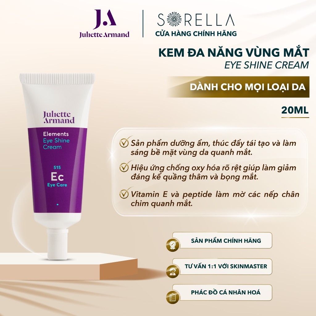 [JULIETTE ARMAND] Kem đa năng vùng mắt Eye Shine Cream