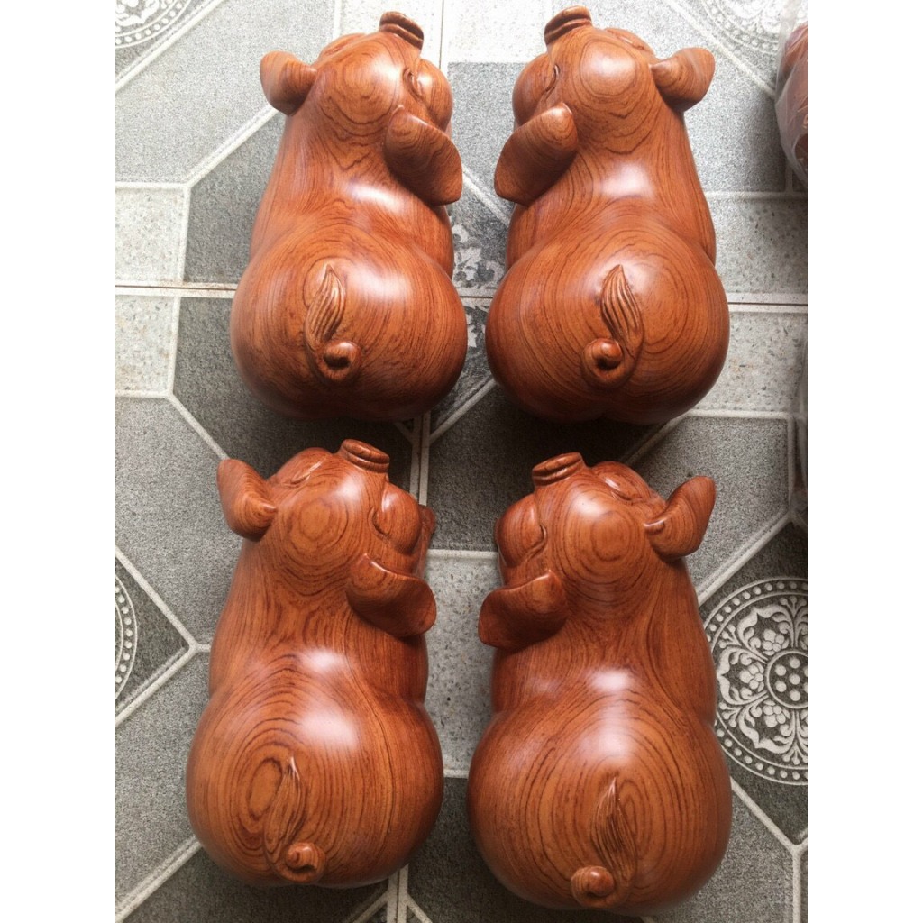 ĐÔI HEO, ĐÔI LỢN CON ĐẸP GỖ HƯƠNG hàng kỹ,  Bày Bàn Uống Nước, Kệ Tủ, Quà tặng, cầu tài lộc, an nhàn