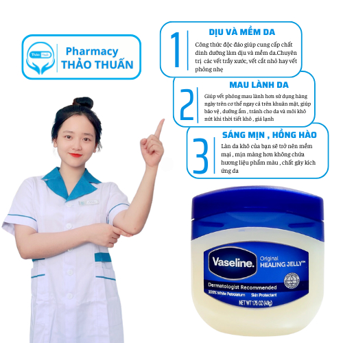 Sáp dưỡng ẩm đa năng VASELINE 100% Pure Petroleum Jelly Original Mỹ 49g