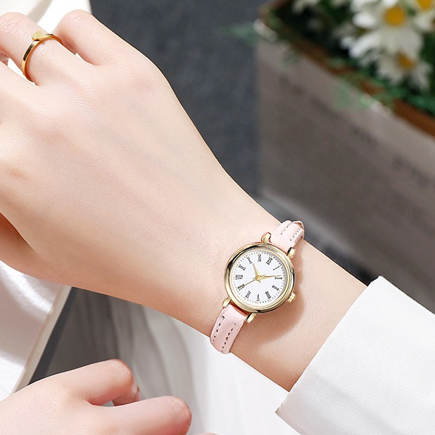 Đồng Hồ Nữ Dây Da Mặt Nhỏ Phong Cách Vintage DH19