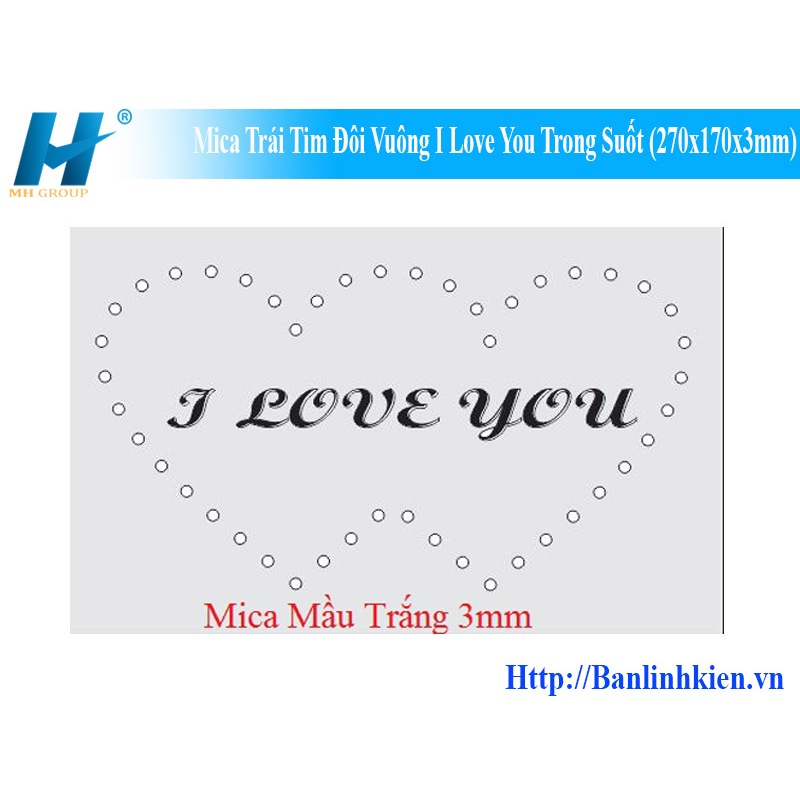Mạch Led Trái Tim Tặng Mica Trái Tim