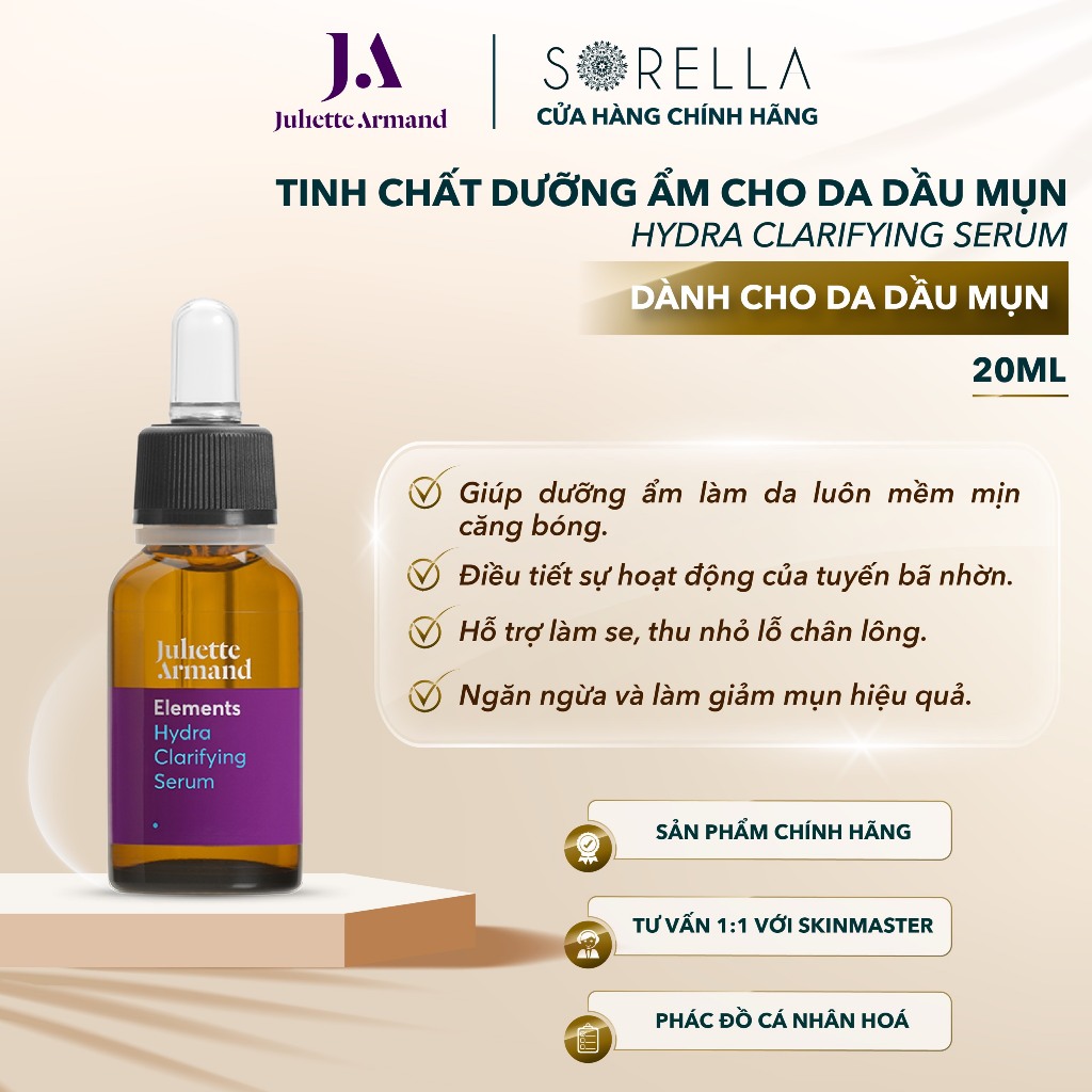 [JULIETTE ARMAND] Tinh chất dưỡng ẩm cho da dầu mụn Hydra Clarifying Serum