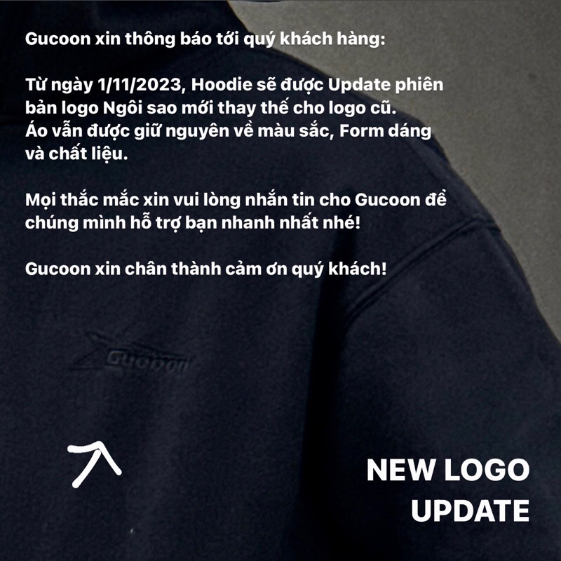 Áo Hoodie Drill Boxy nam nữ Gucoon  màu Đen