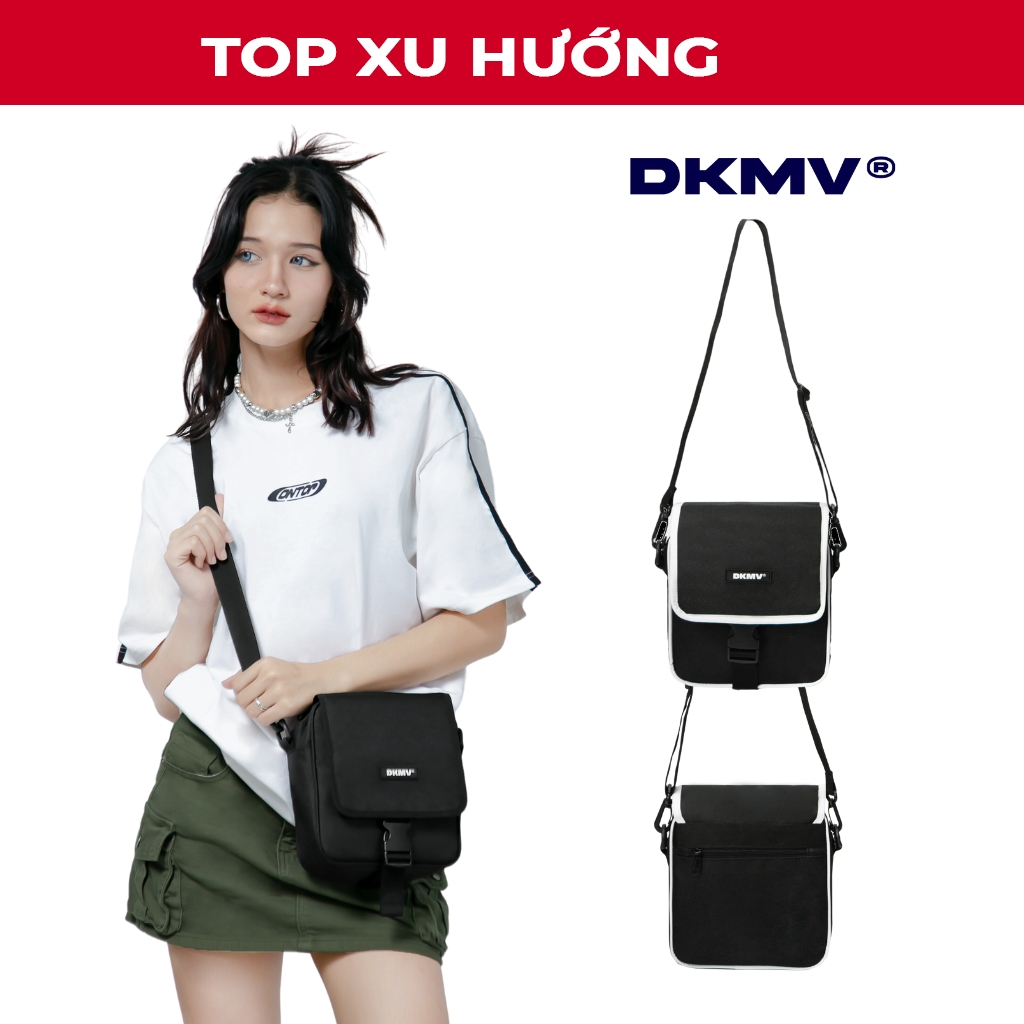 Túi đeo chéo canvas mini màu đen Highlight Bag local brand DKMV | K-B26
