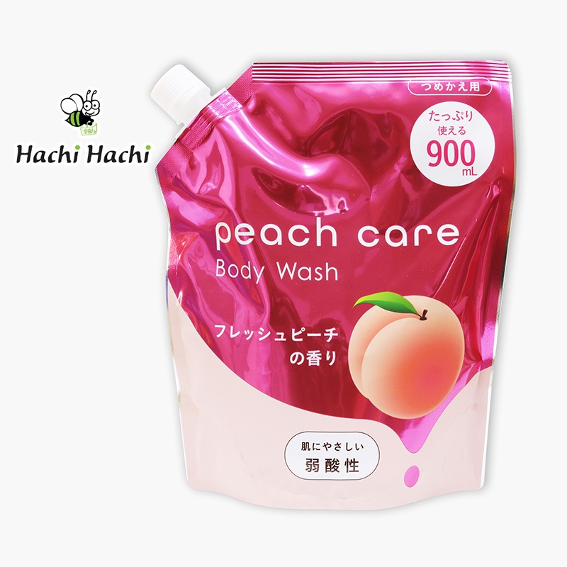 Sữa tắm dưỡng ẩm da sạch mịn Peach care Animo 900ml - Hachi Hachi Japan Shop