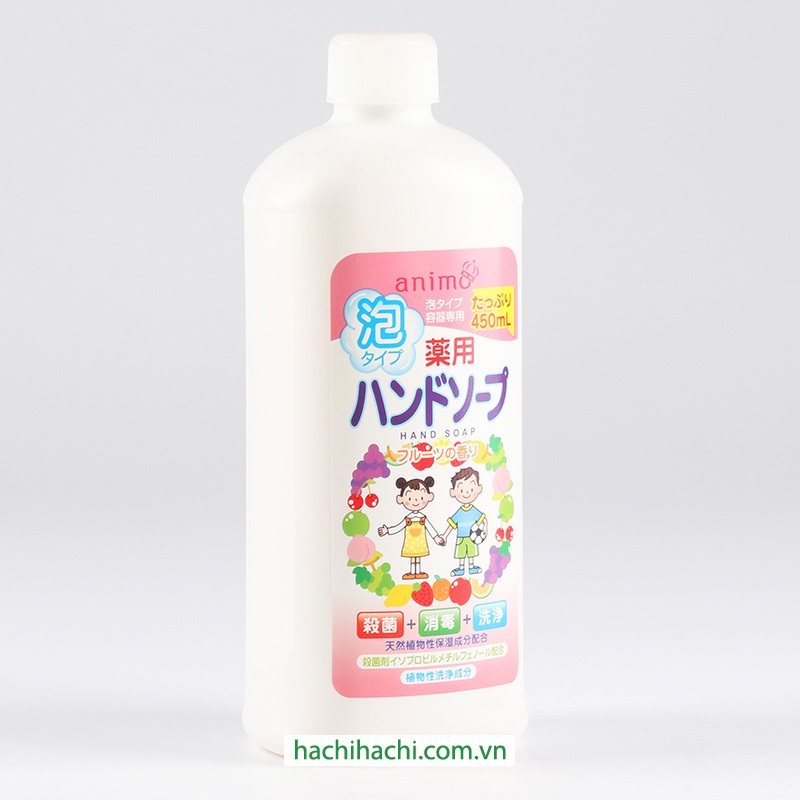 Bọt rửa tay Hương trái cây kháng khuẩn Animo 450ml - Hachi Hachi Japan Shop