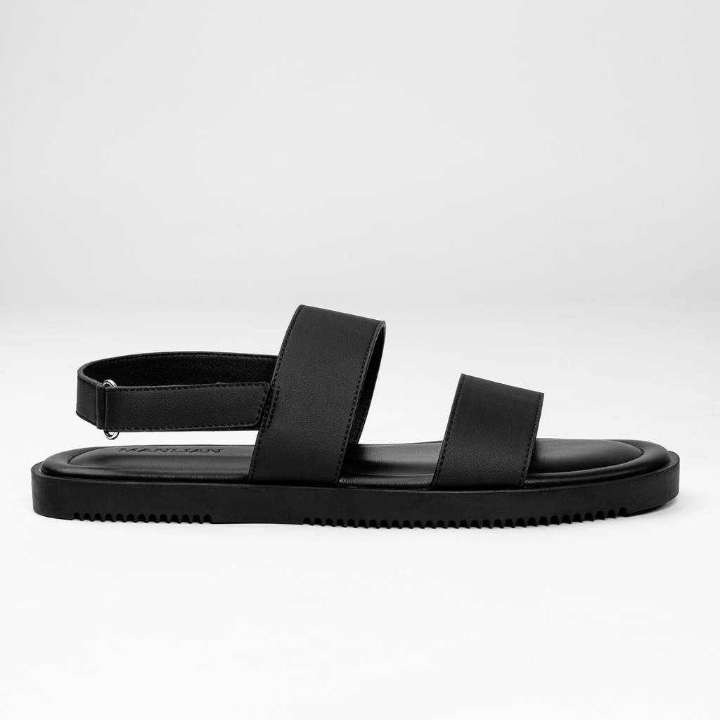 Dép Sandal Da Nam Denis MS01 Thanh Lịch Đen Êm Mềm  Cao Cấp