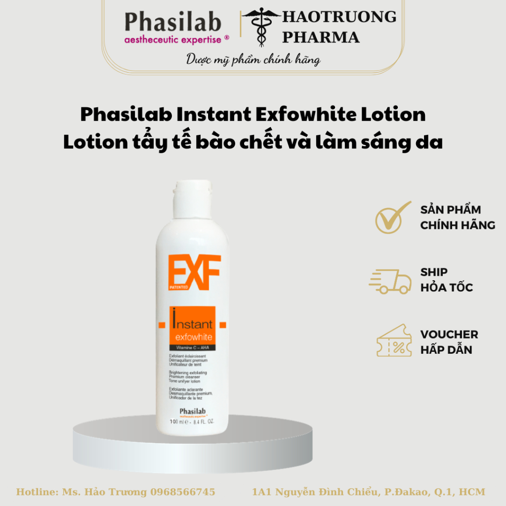 Phasilab Instant Exfowhite Lotion - Lotion tẩy tế bào chết và làm sáng da
