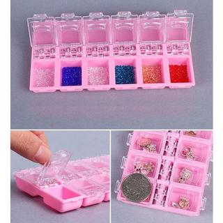 Hộp khay nhựa 12 ô đưng đá bông tai, trang sức nhỏ gọn - A Khay Hồng