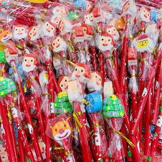 Bút chì chuốt kèm đầu gôm/tẩy chủ đề noel, giáng sinh