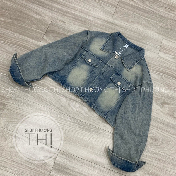 Áo Khoác Jean Xanh Ngắn Tay Dài 2023