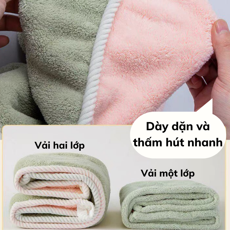 Khăn Quấn Tóc Nami Lau Tóc Nhanh Khô Loại Dày Siêu Thấm