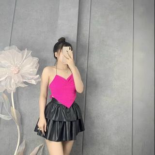 Áo thun áo croptop tà nhọn cột dây xinh xắn 139
