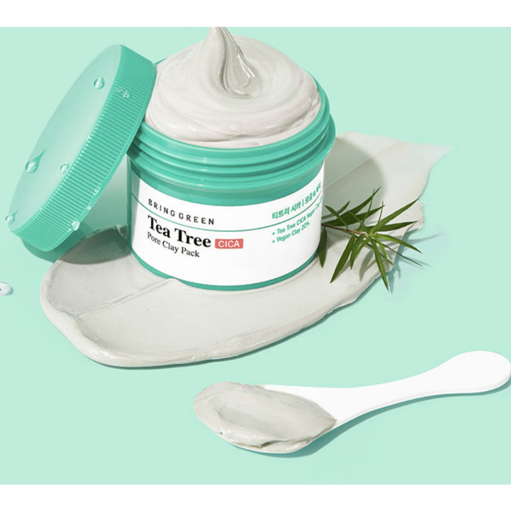 Mặt Nạ Đất Sét Thuần Chay Thanh Lọc Da Bring Green Tea Tree Cica Pore Clay Pack 120g