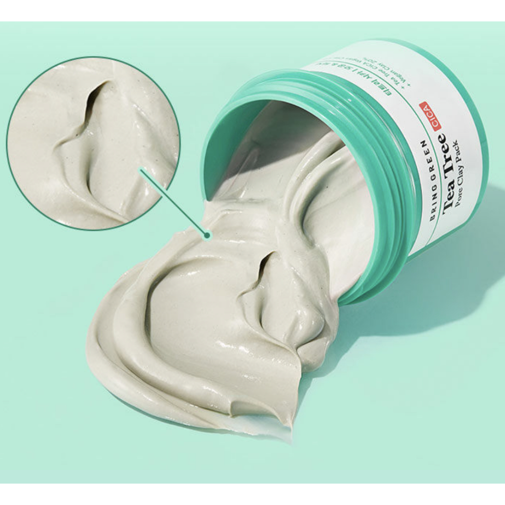 Mặt Nạ Đất Sét Thuần Chay Thanh Lọc Da Bring Green Tea Tree Cica Pore Clay Pack 120g