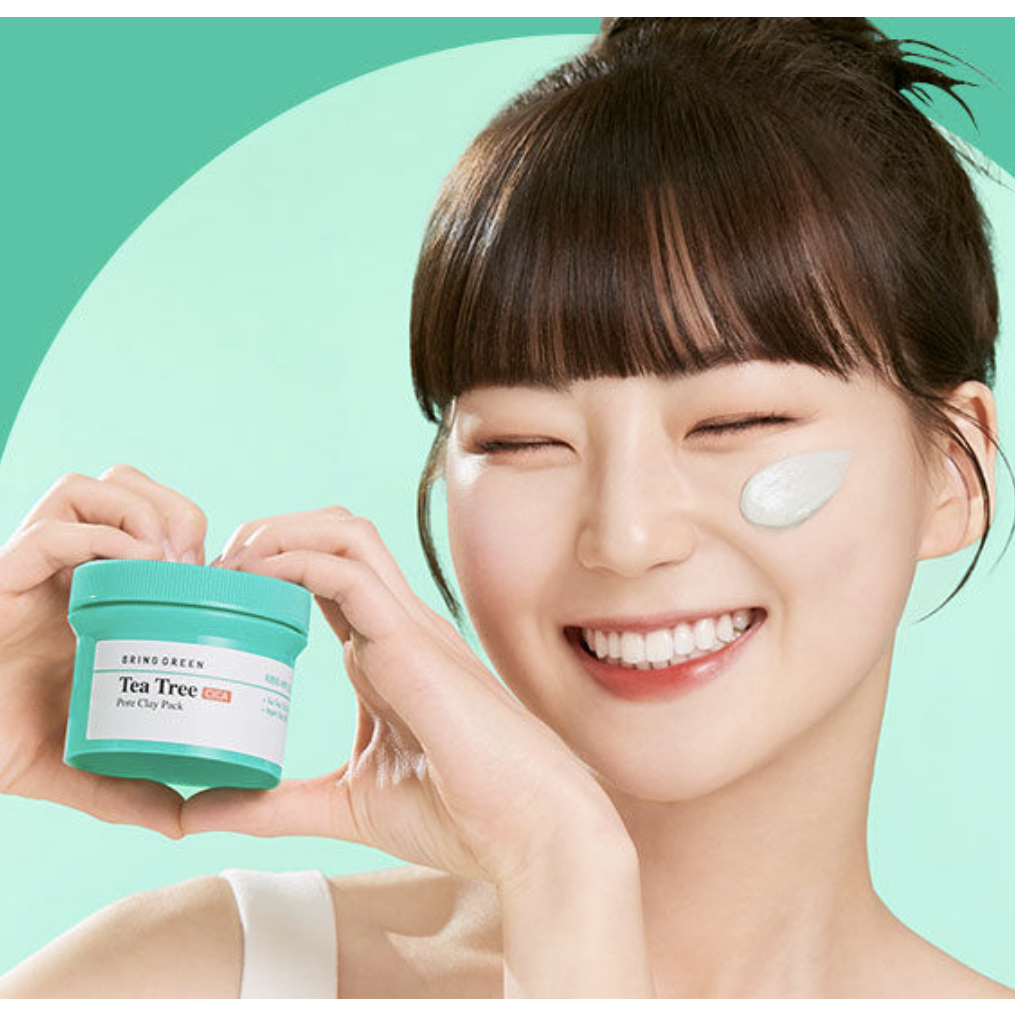 Mặt Nạ Đất Sét Thuần Chay Thanh Lọc Da Bring Green Tea Tree Cica Pore Clay Pack 120g