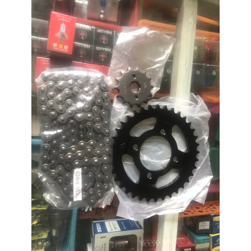 Bộ nhông xích xe máy Dream/Wave RS/RSX/S110/Sirius/Jupiter chính hãng KONAZ.Sơn tĩnh điện,xích dày 428H