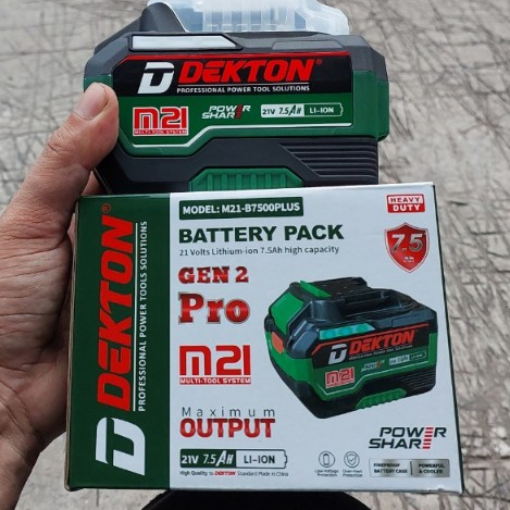 Pin Dekton 7.5Ah-21V chân pin Makita mã M21- B7500 PLUS