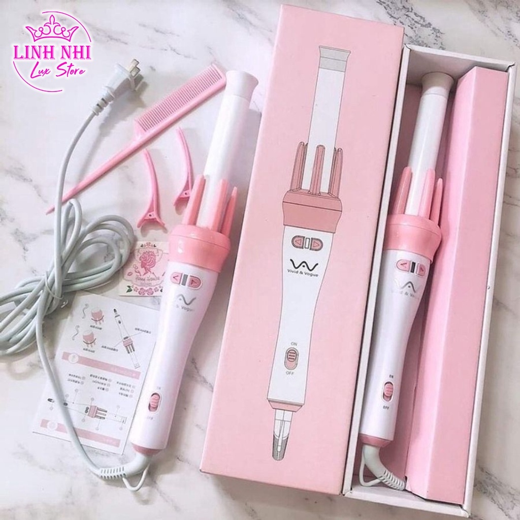 Máy uốn tóc tự động xoay 360 độ làm xoăn tóc , tiện sử dụng- Yun.shop32