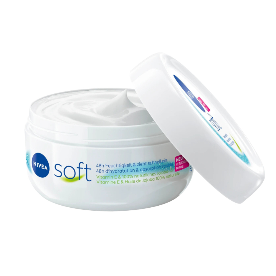 Kem dưỡng ẩm  ngăn ngừa nứt nẻ, bong tróc, nuôi dưỡng làn da mềm mại cho mọi loại da Nivea Soft, Đức