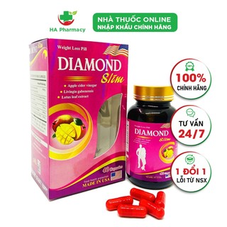 Viên uống giảm cân Diamond Slim USA. Hỗ trợ chuyển hóa chất béo, hỗ trợ giảm béo