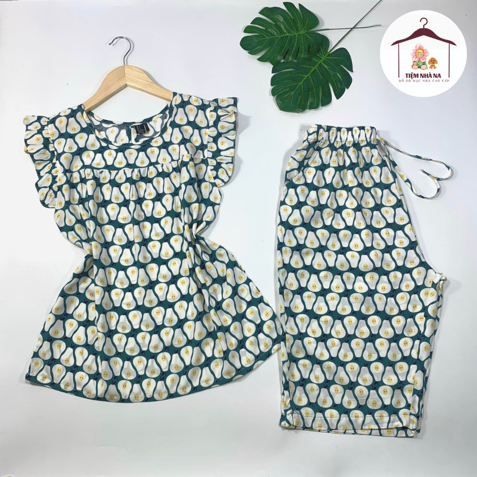 Đồ bộ tole nữ lửng cánh tiên, bộ lanh mặc nhà F21 VNXK  - Tiệm nhà Na