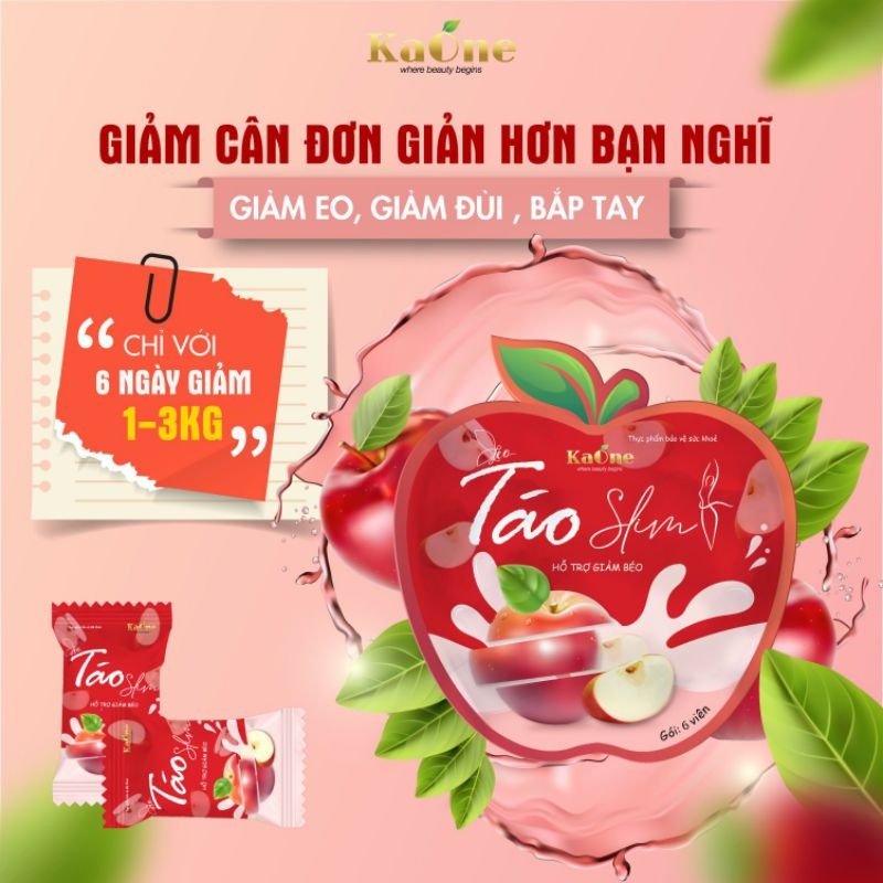 Kẹo Táo Giảm Cân KAONE - Kẹo Táo Slim Giảm Cân Đốt Mỡ Hiệu Quả Chính Hãng