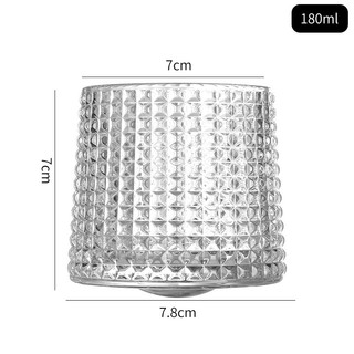 Bộ 6 cốc thuỷ tinh đế xoay ma thuật cao cấp
