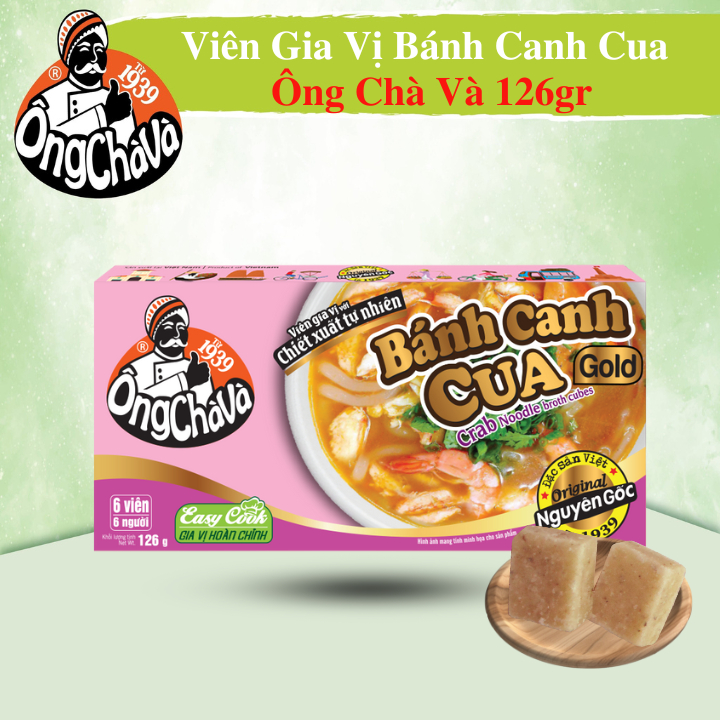 Viên Gia Vị Bánh Canh Cua Ông Chà Và Gold 126g (Crab Noodle Broth Cubes)