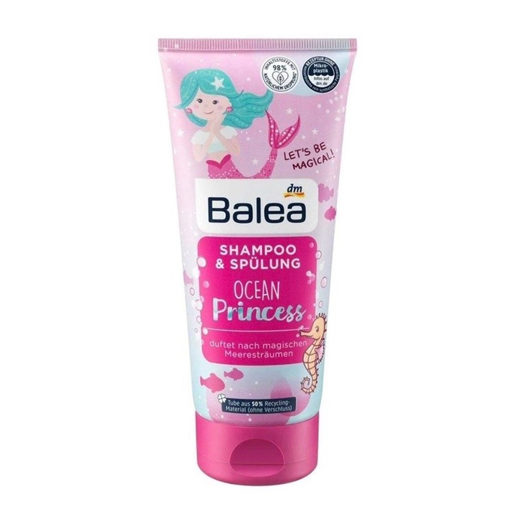 Dầu Gội Xả Trẻ Em Balea Princess Cao Cấp Tuýp 200ml, Hàng nội địa Đức