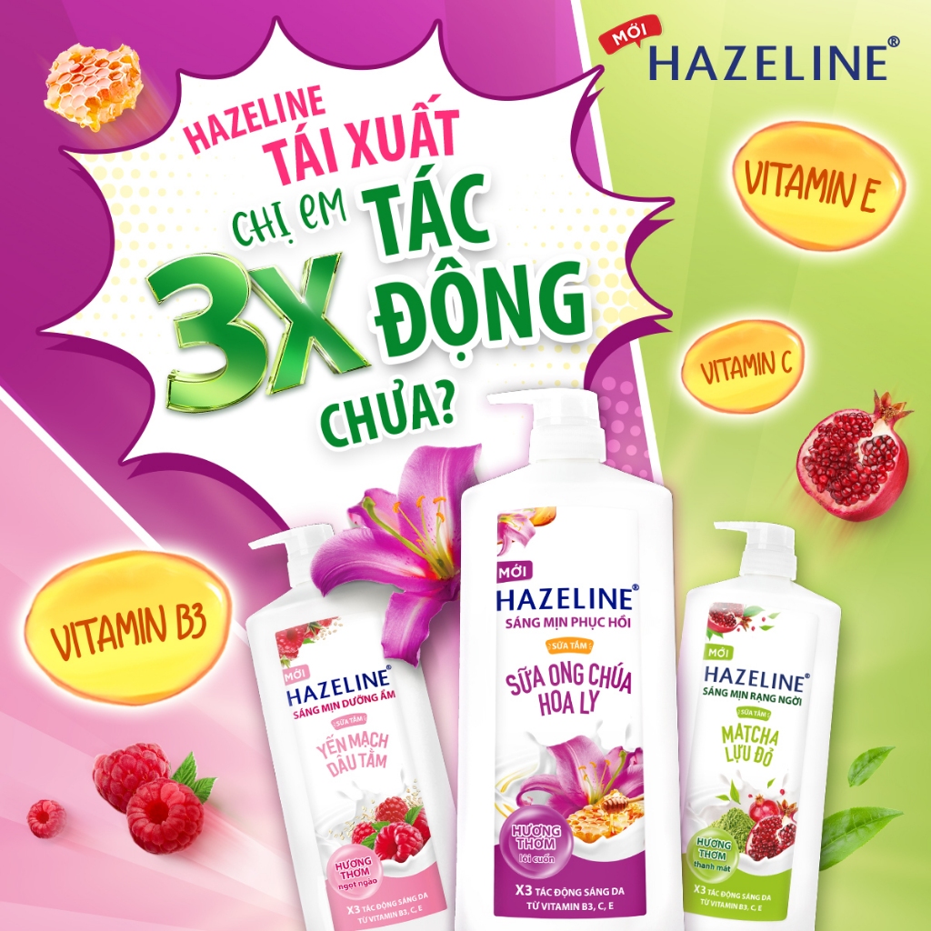 Sữa tắm dưỡng thể thiên nhiên trắng sáng da Hazeline 1kg