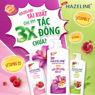 Sữa tắm dưỡng thể thiên nhiên trắng sáng da Hazeline 1kg