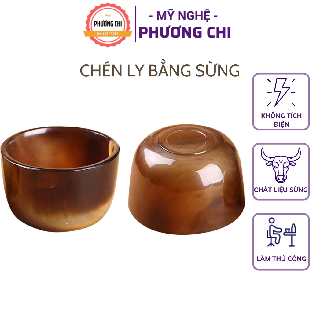 Chén Sừng Dùng Để Uống Trà / Rươu Thanh Lọc Giải Độc Và Nhiệt | Mỹ Nghệ Phương Chi