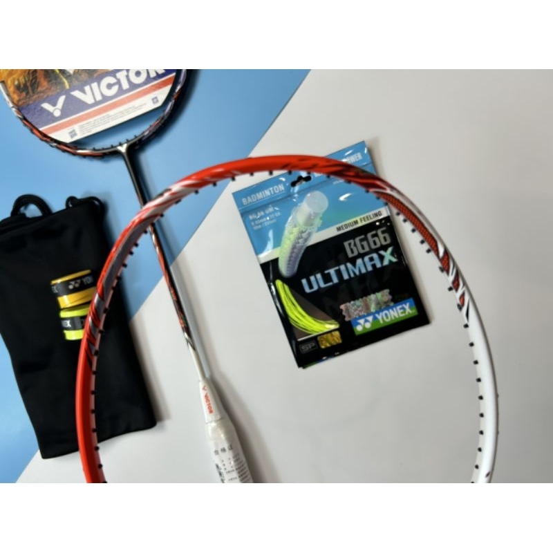 Vợt cầu lông Ruyga cam khung carbon căng max 13kg