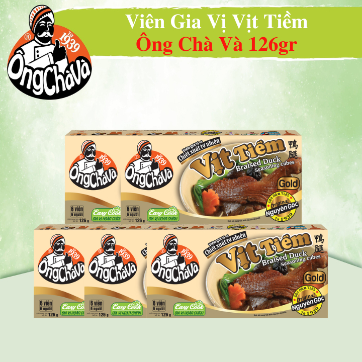 Combo 5 Hộp Viên Gia Vị Vịt Tiềm Gold Ông Chà Và 126g (Braised Duck Seasoning Cubes)