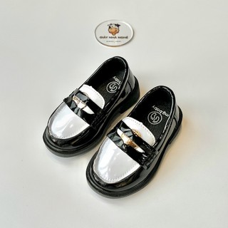 Giày Lười Moccasin Chất Liệu Da Bóng- Phong Cách Anh Quốc Cổ Điển-Thời Trang Bốn Mùa Cho Bé Trai-Gái(G35)