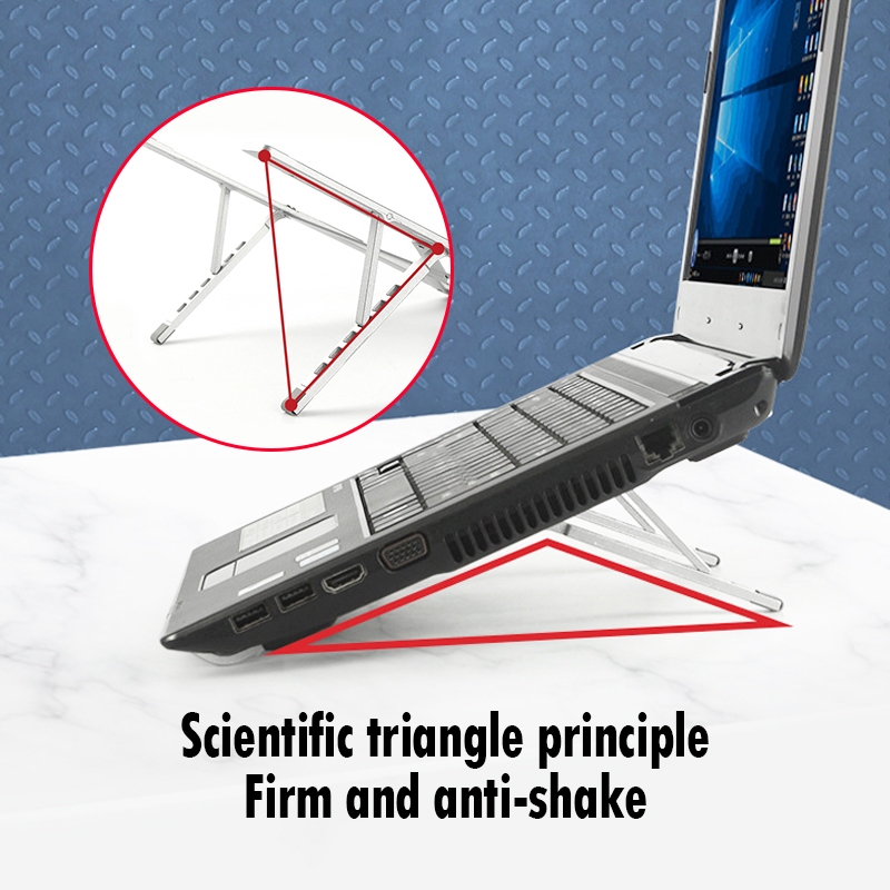 Giá để Laptop, Giá đỡ máy tính để bàn, kê laptop gaming stand notebook Macbook máy tính xách tay bằng nhôm dễ gấp gọn