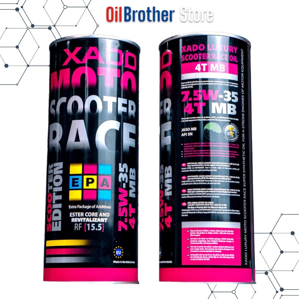 Nhớt Xe Tay Ga Xado Scooter Race 7.5W35 800ml