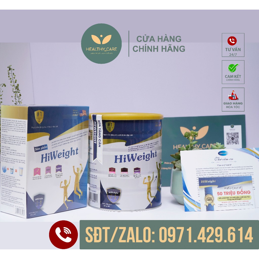 Sữa tăng cân Hiweight lon 650g  Sữa tăng cân cho người gầy, trẻ em và người lớn