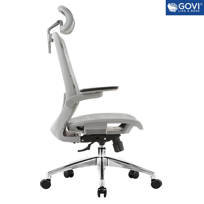 Ghế công thái học Ergonomic GOVI Como C213 - Tựa đầu điều chỉnh độ cao, lưng và đệm bọc vải lưới 3D, thiết kế tinh tế