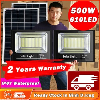Bosun đèn năng lượng mặt trời 1000W đèn led ngoài trời đèn năng lượng mặt trời sân vườn