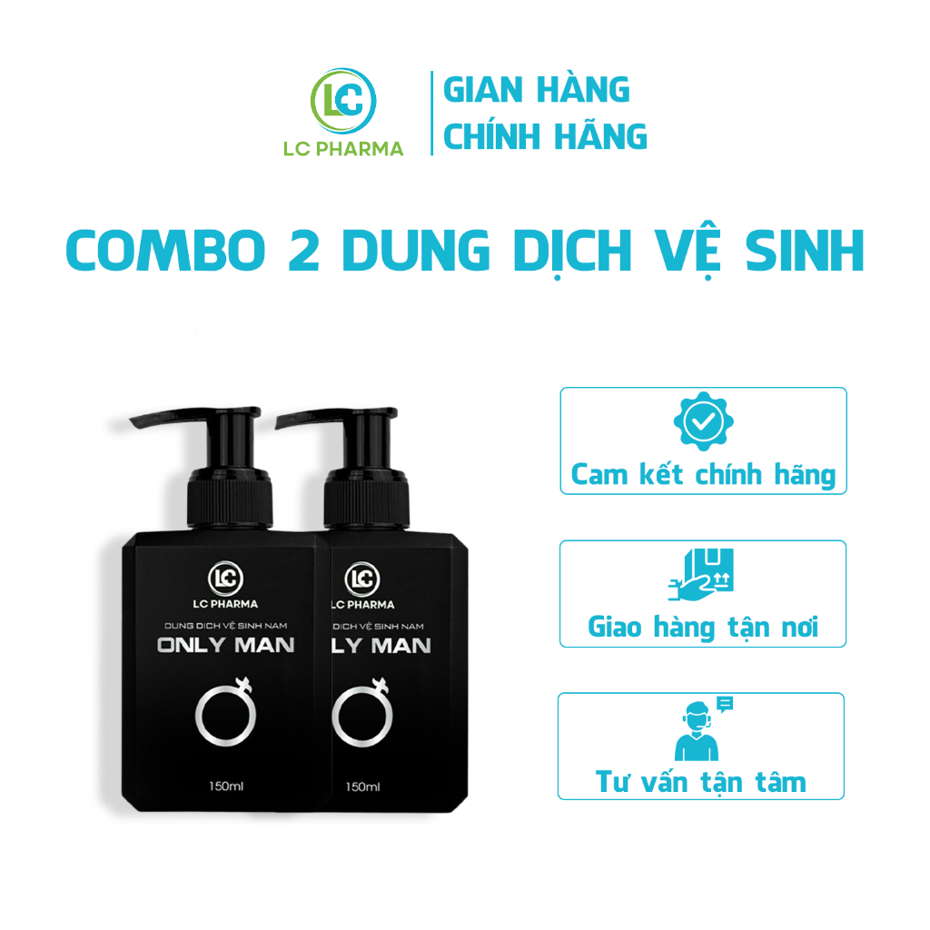[Combo] 2 dung dịch vệ sinh kháng khuẩn khử mùi ONLY MAN - LC PHARMA tặng sửa rửa mặt