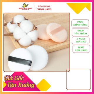 Bông Đánh Phấn Trang Điểm - Mút Trang Điểm Mềm Mại Nhiều và hũ đựng