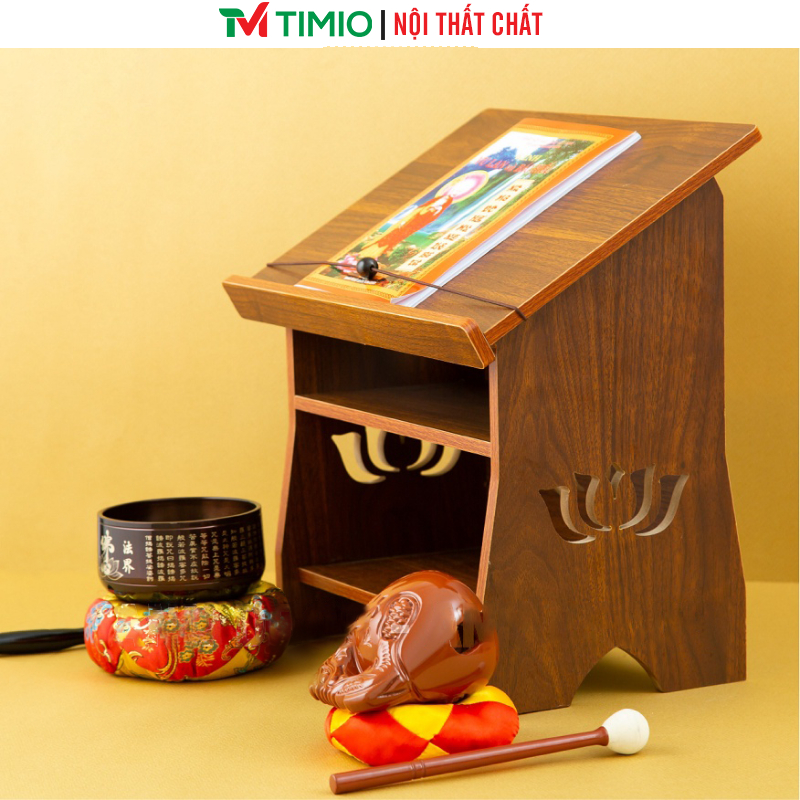Bàn tụng kinh gỗ bàn kê sách tụng kinh chất liệu gỗ MDF cao cấp thương hiệu TIMIO - TP270/TM113